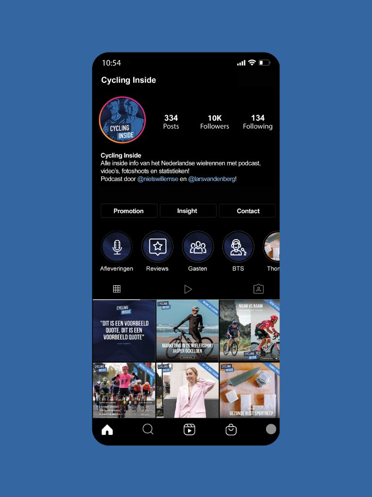 CyclingInside Instagram Julia Zwaan Strategie, Vormgeving, Webdesign, Social Media & Content Creatie Graphic design,Cycling,Social media,Content creation,Strategy